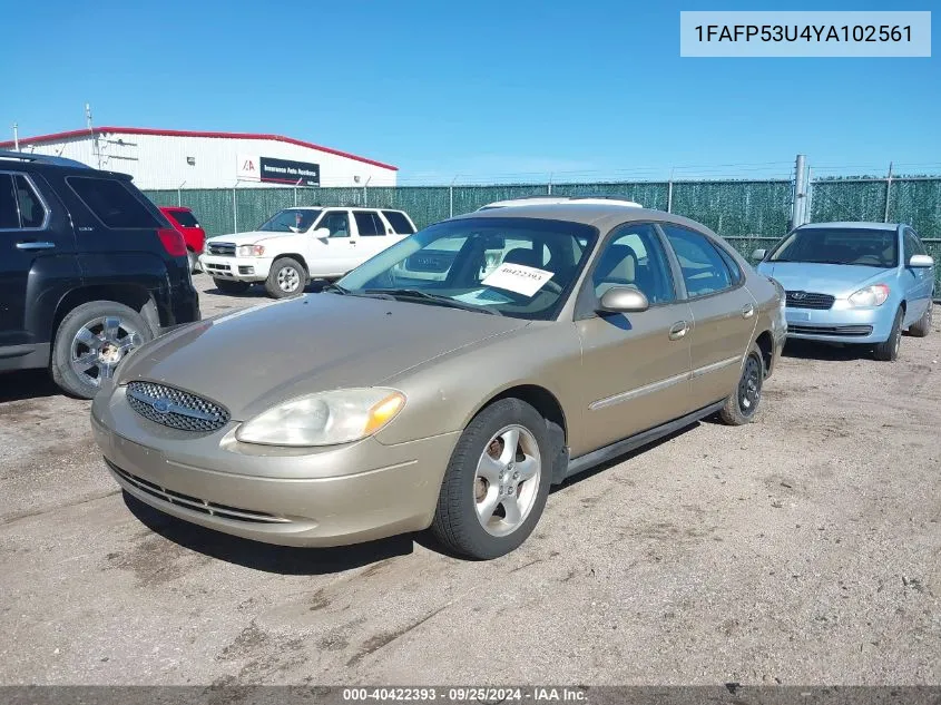 1FAFP53U4YA102561 2000 Ford Taurus Se