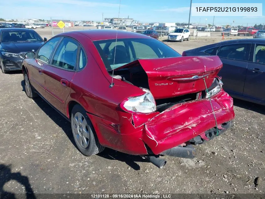 2001 Ford Taurus Lx VIN: 1FAFP52U21G199893 Lot: 12101128