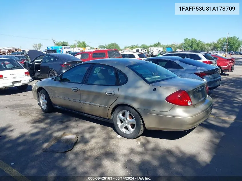 2001 Ford Taurus Se VIN: 1FAFP53U81A178709 Lot: 39426163