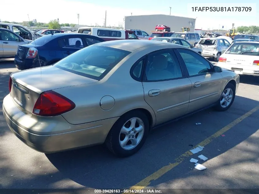 2001 Ford Taurus Se VIN: 1FAFP53U81A178709 Lot: 39426163