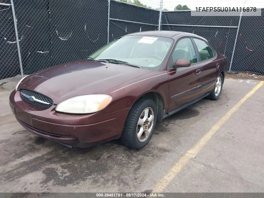 2001 Ford Taurus Ses VIN: 1FAFP55U01A116878 Lot: 39451781