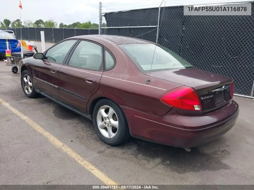 2001 Ford Taurus Ses VIN: 1FAFP55U01A116878 Lot: 39451781