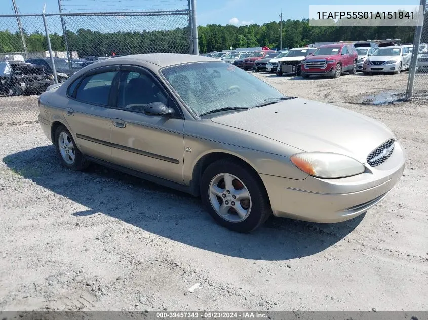 2001 Ford Taurus Ses VIN: 1FAFP55S01A151841 Lot: 39457349