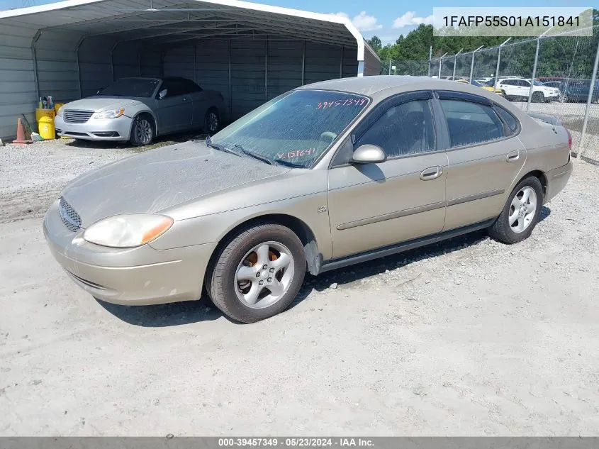 2001 Ford Taurus Ses VIN: 1FAFP55S01A151841 Lot: 39457349