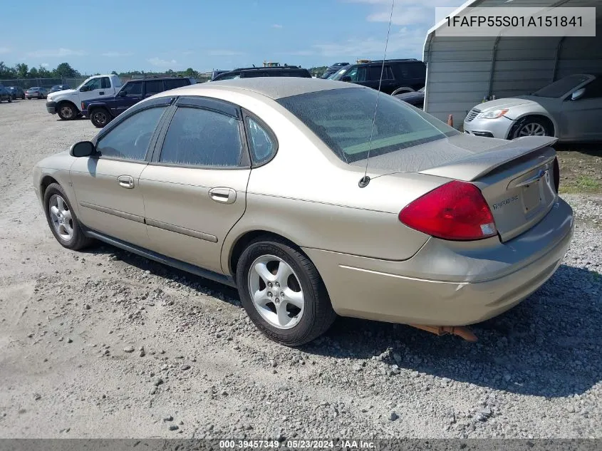 2001 Ford Taurus Ses VIN: 1FAFP55S01A151841 Lot: 39457349