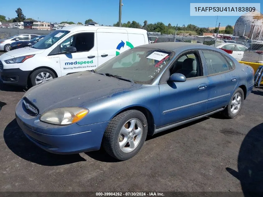 2001 Ford Taurus Se VIN: 1FAFP53U41A183809 Lot: 39984262