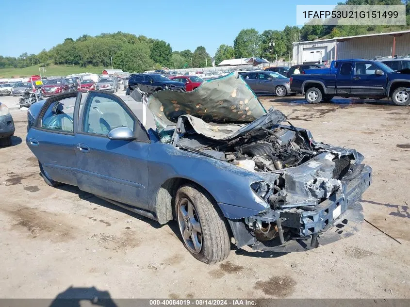 2001 Ford Taurus Se VIN: 1FAFP53U21G151499 Lot: 40084019