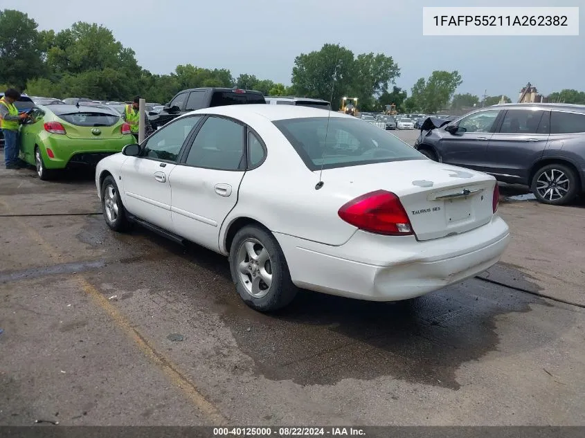 2001 Ford Taurus Ses VIN: 1FAFP55211A262382 Lot: 40125000