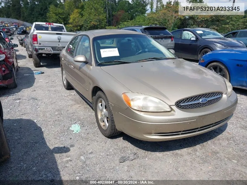 2001 Ford Taurus Se VIN: 1FAFP53201A233345 Lot: 40238841