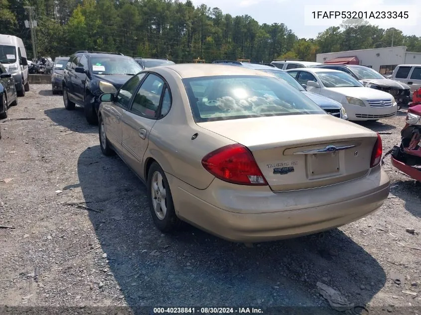 2001 Ford Taurus Se VIN: 1FAFP53201A233345 Lot: 40238841