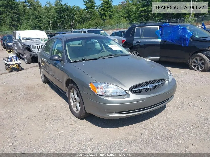 2001 Ford Taurus Ses VIN: 1FAFP55U11A106022 Lot: 40273393