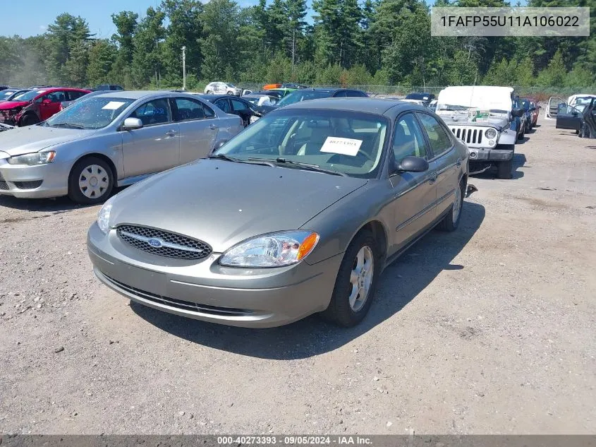 2001 Ford Taurus Ses VIN: 1FAFP55U11A106022 Lot: 40273393