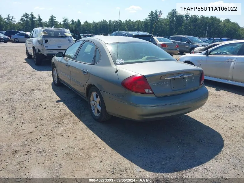 2001 Ford Taurus Ses VIN: 1FAFP55U11A106022 Lot: 40273393