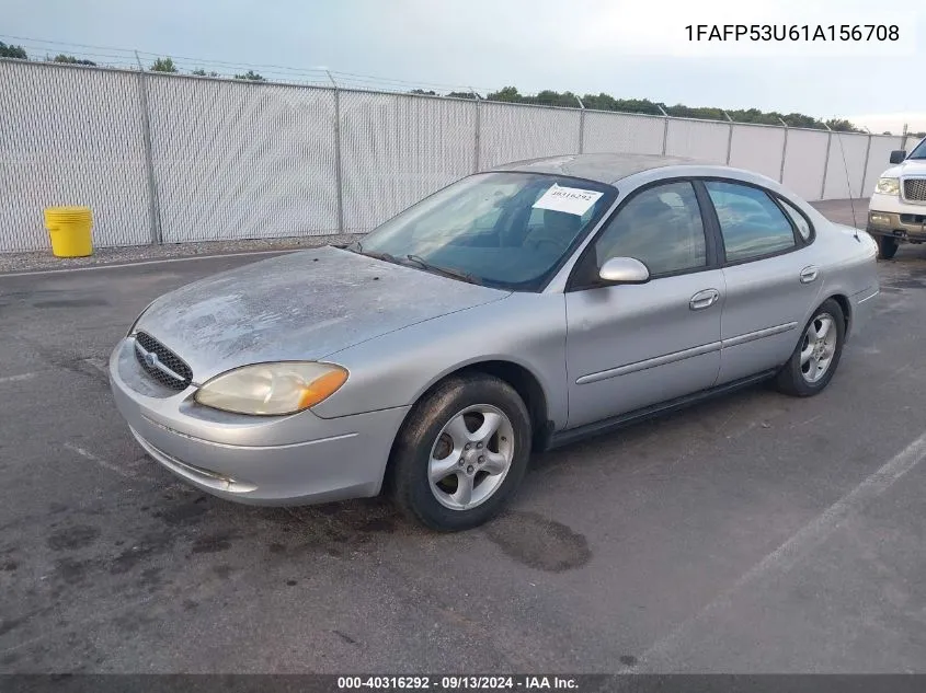 2001 Ford Taurus Se VIN: 1FAFP53U61A156708 Lot: 40316292