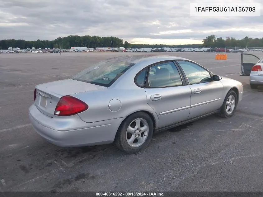 2001 Ford Taurus Se VIN: 1FAFP53U61A156708 Lot: 40316292