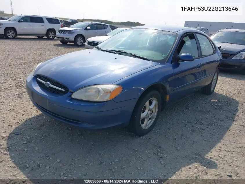 2002 Ford Taurus Se VIN: 1FAFP53U22G213646 Lot: 12069658