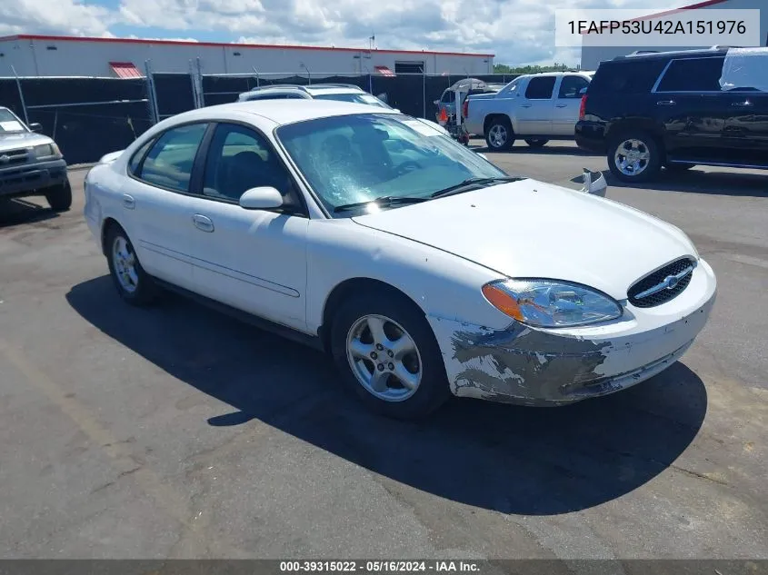 2002 Ford Taurus Se VIN: 1FAFP53U42A151976 Lot: 39315022