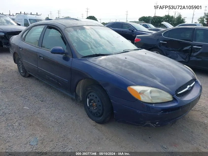 2002 Ford Taurus Se VIN: 1FAFP53U72A105901 Lot: 39377346