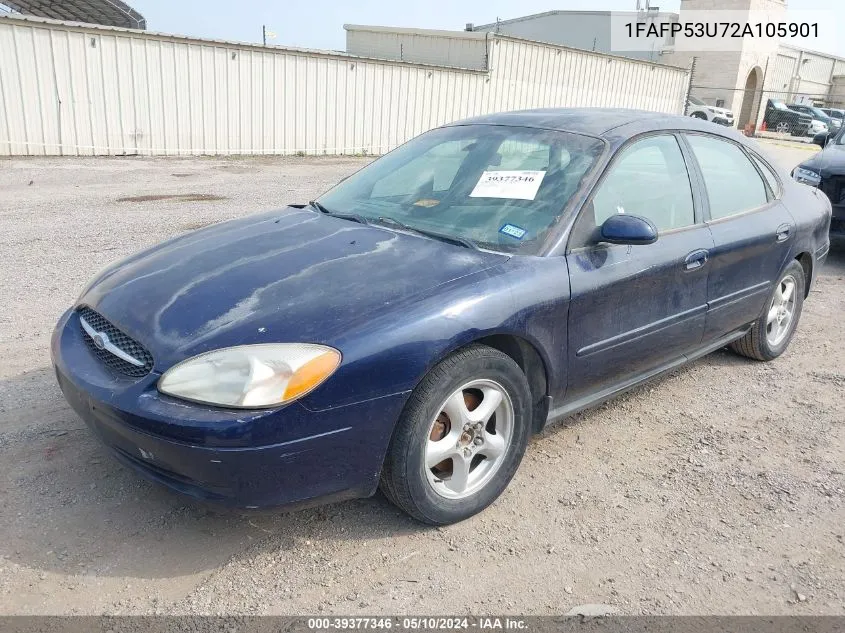 2002 Ford Taurus Se VIN: 1FAFP53U72A105901 Lot: 39377346