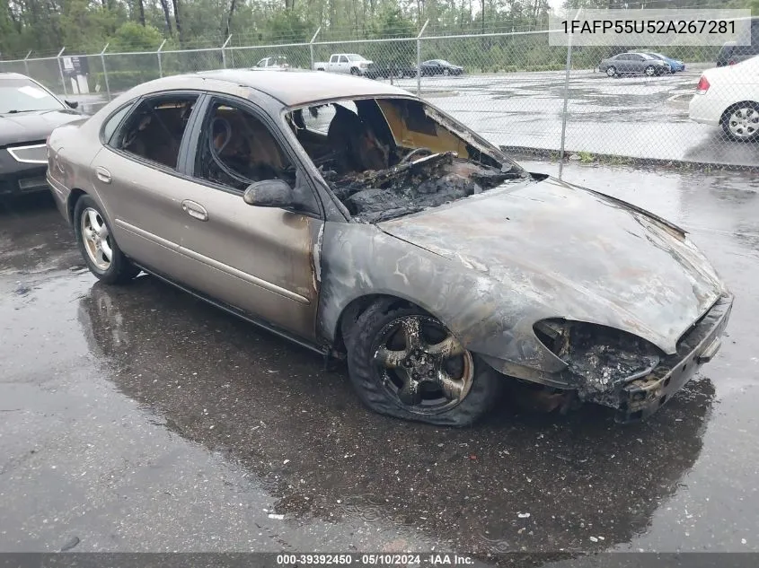 2002 Ford Taurus Ses VIN: 1FAFP55U52A267281 Lot: 39392450