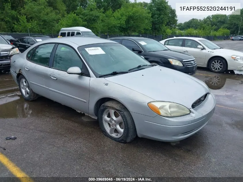 2002 Ford Taurus Ses VIN: 1FAFP55252G244191 Lot: 39689045