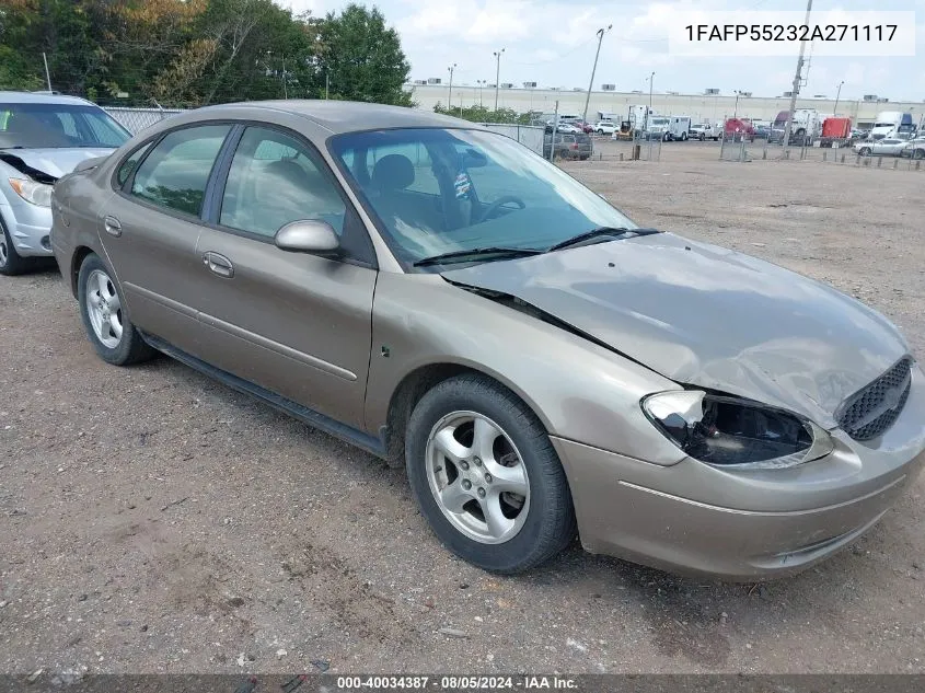 2002 Ford Taurus Ses VIN: 1FAFP55232A271117 Lot: 40034387