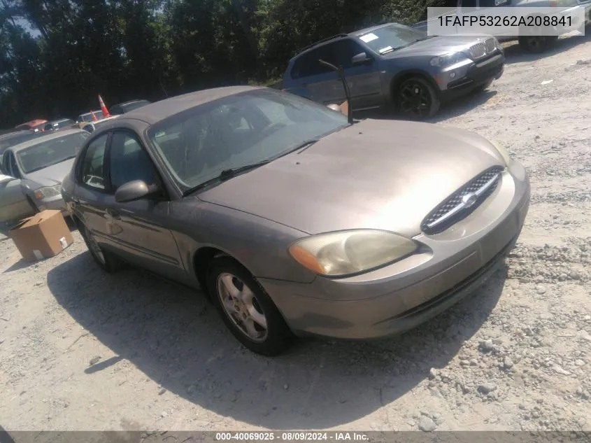 2002 Ford Taurus Se VIN: 1FAFP53262A208841 Lot: 40069025