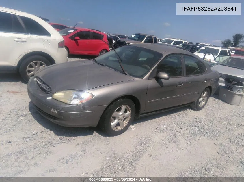 2002 Ford Taurus Se VIN: 1FAFP53262A208841 Lot: 40069025