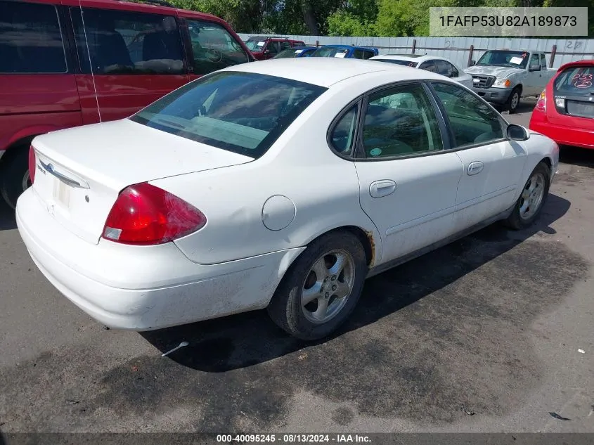 2002 Ford Taurus Se VIN: 1FAFP53U82A189873 Lot: 40095245