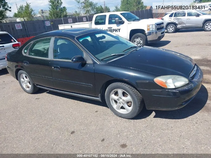 2002 Ford Taurus Ses VIN: 1FAHP55U82G183431 Lot: 40107102