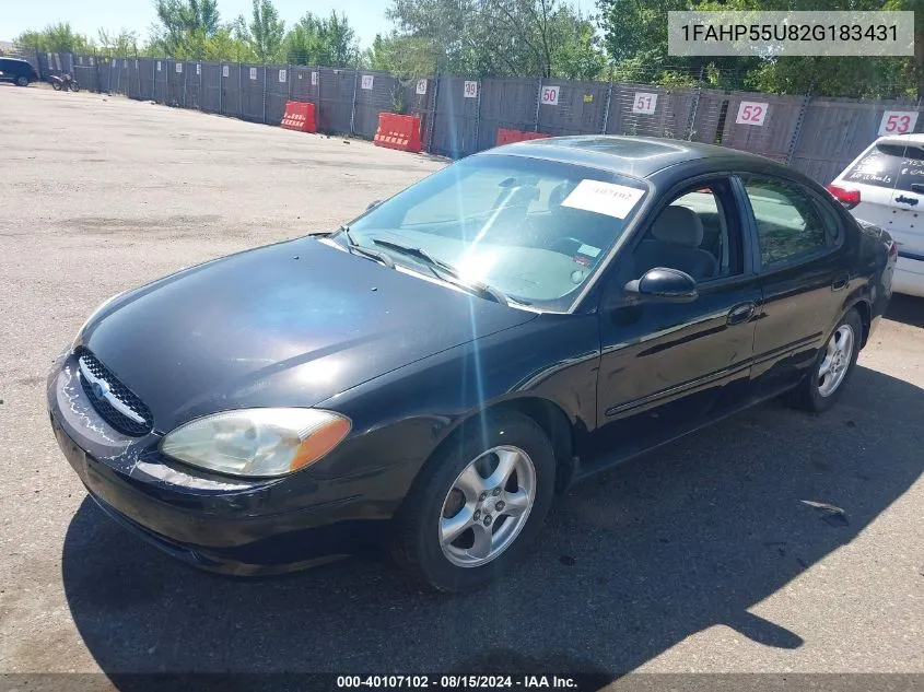 2002 Ford Taurus Ses VIN: 1FAHP55U82G183431 Lot: 40107102