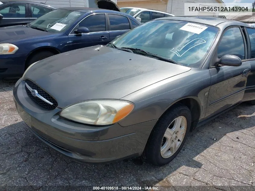 2002 Ford Taurus Sel VIN: 1FAHP56S12A143904 Lot: 40109518