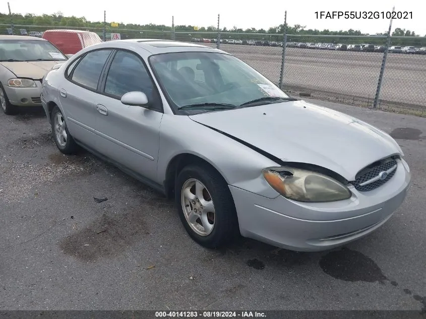 2002 Ford Taurus Ses VIN: 1FAFP55U32G102021 Lot: 40141283