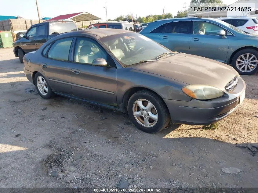 2002 Ford Taurus Ses VIN: 1FAFP55UX2A214625 Lot: 40185118