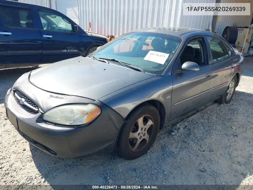 2002 Ford Taurus Ses VIN: 1FAFP55S42G269339 Lot: 40226473