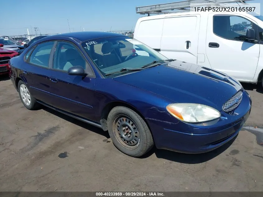 2002 Ford Taurus Lx VIN: 1FAFP52UX2G165587 Lot: 40233959