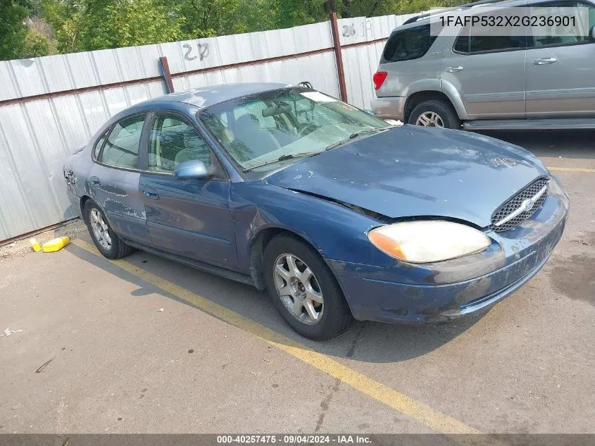 2002 Ford Taurus Se VIN: 1FAFP532X2G236901 Lot: 40257475