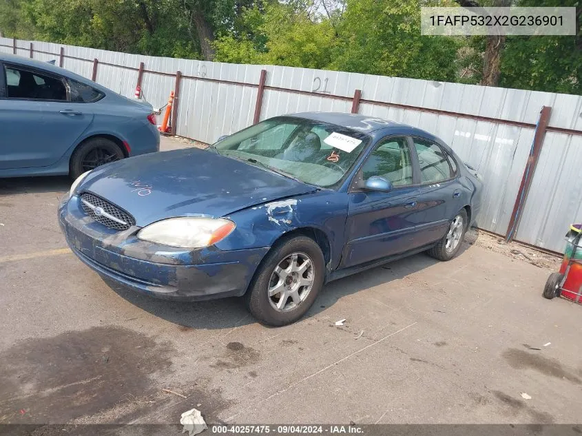 2002 Ford Taurus Se VIN: 1FAFP532X2G236901 Lot: 40257475