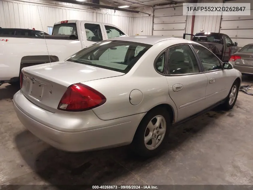 2002 Ford Taurus Ses VIN: 1FAFP552X2G262847 Lot: 40268673