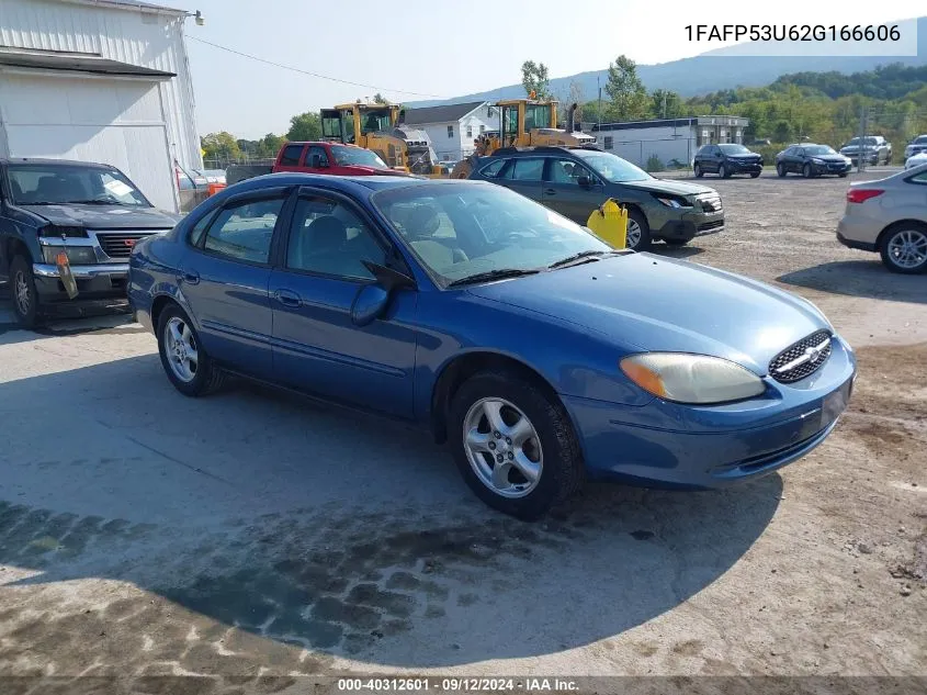 2002 Ford Taurus Se VIN: 1FAFP53U62G166606 Lot: 40312601