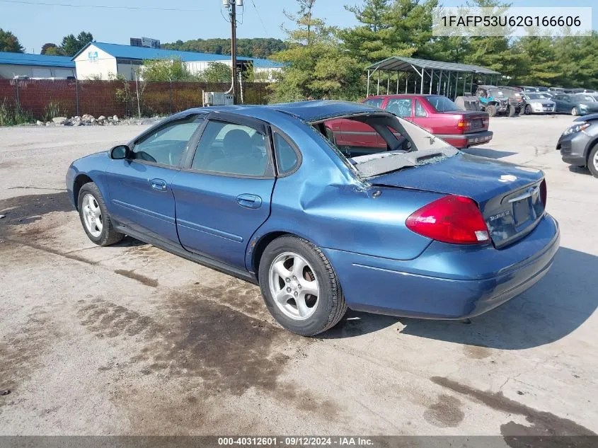 2002 Ford Taurus Se VIN: 1FAFP53U62G166606 Lot: 40312601