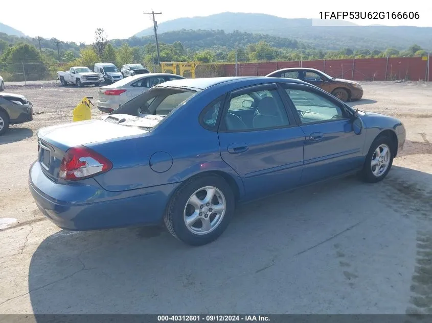 2002 Ford Taurus Se VIN: 1FAFP53U62G166606 Lot: 40312601