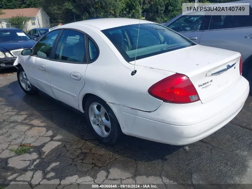 1FAFP53U42A140749 2002 Ford Taurus Se