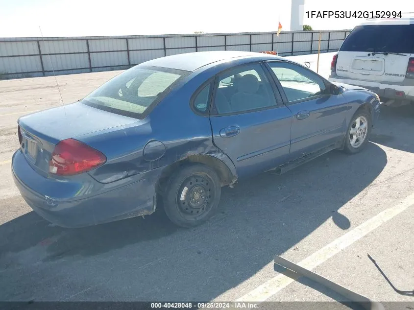 1FAFP53U42G152994 2002 Ford Taurus Se