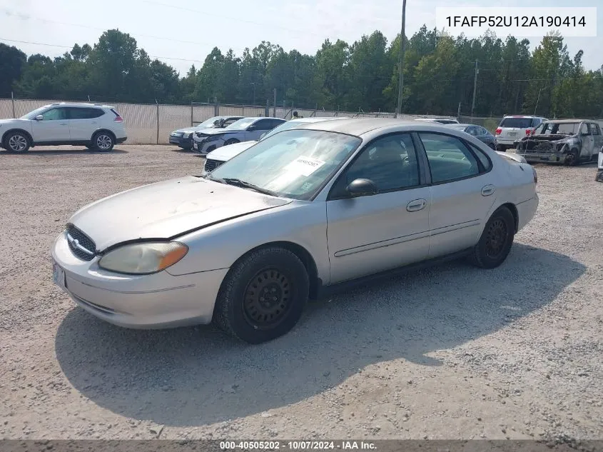 1FAFP52U12A190414 2002 Ford Taurus Lx