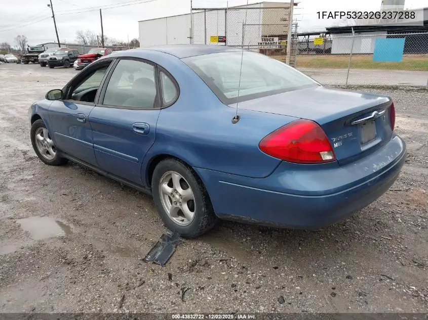 1FAFP53232G237288 2002 Ford Taurus Se