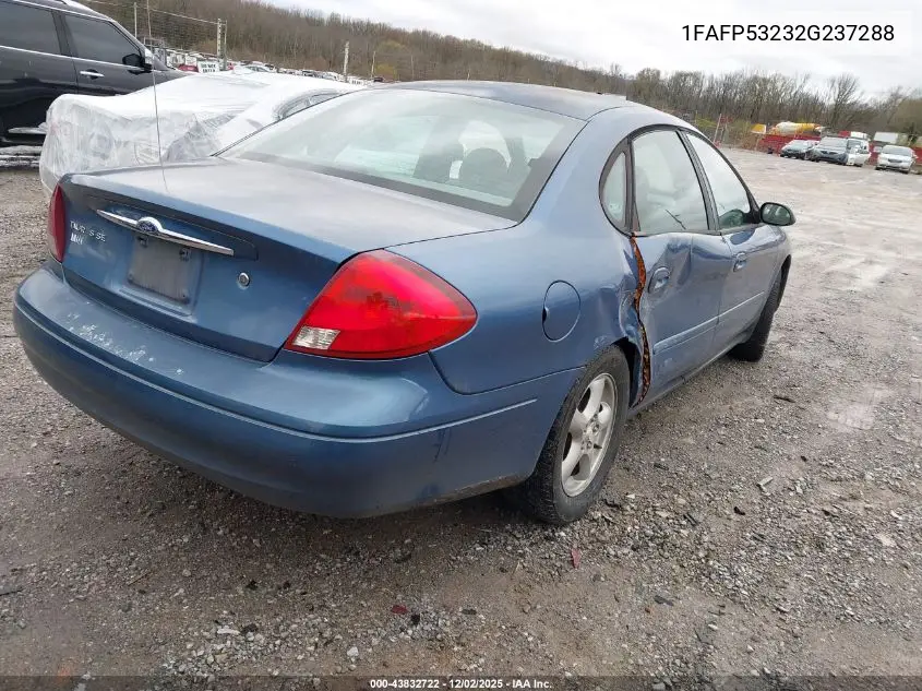 1FAFP53232G237288 2002 Ford Taurus Se