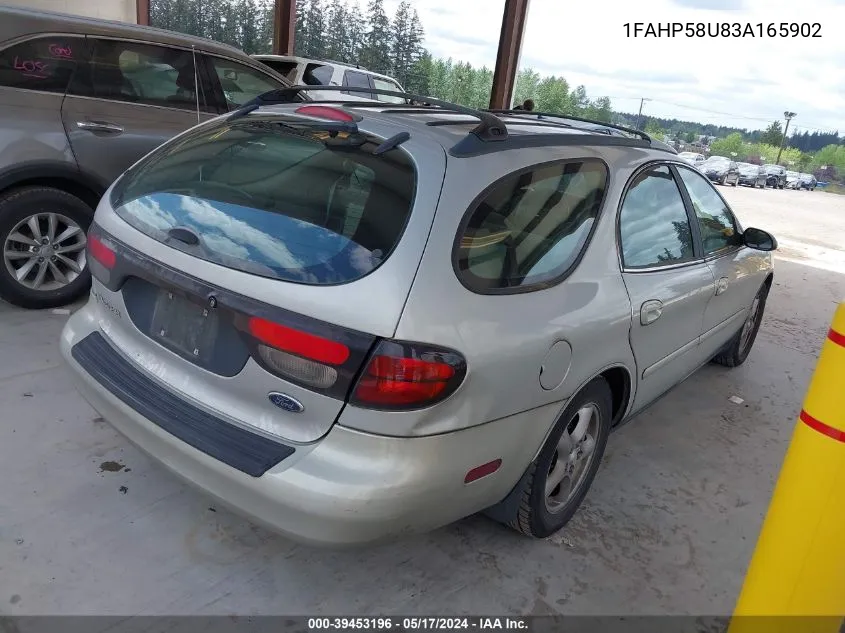 2003 Ford Taurus Se VIN: 1FAHP58U83A165902 Lot: 39453196