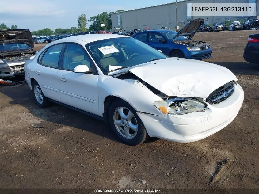 2003 Ford Taurus Se VIN: 1FAFP53U43G213410 Lot: 39946857