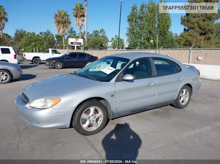 2003 Ford Taurus Ses VIN: 1FAFP55S73G118688 Lot: 39948081